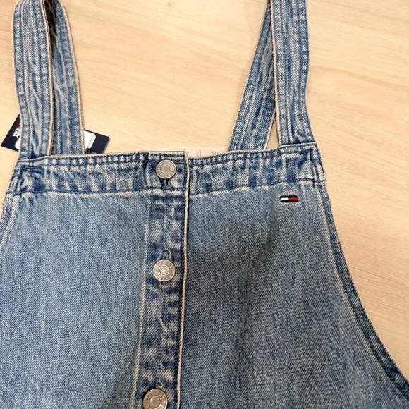 Tommy Hilfiger Light Blue Denim Pinafore - Picture 3 of 5